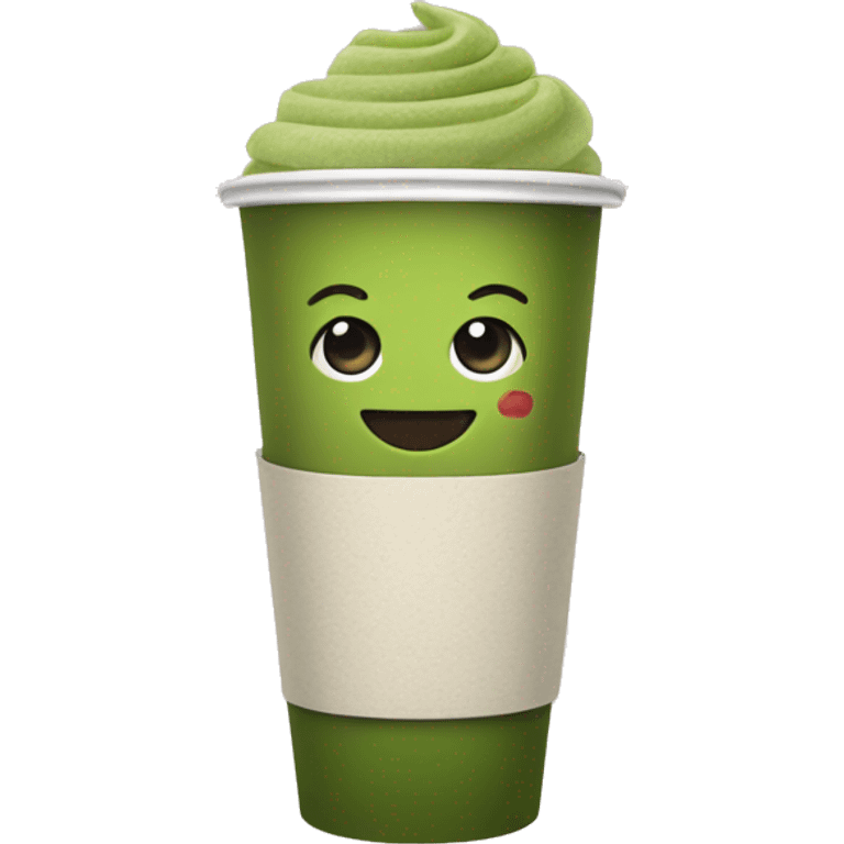 Matcha in a To go cup emoji