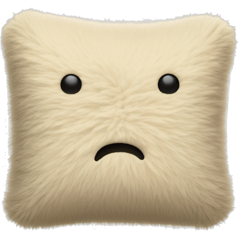 beige fuzzy pillow emoji