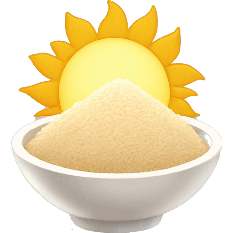 rice and sun emoji