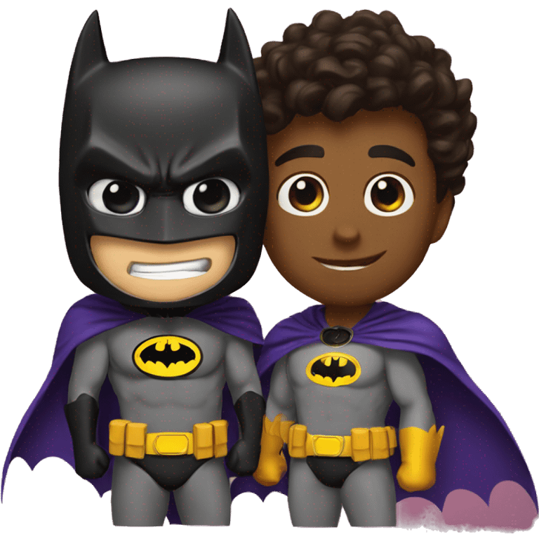 Batman and winney poo emoji