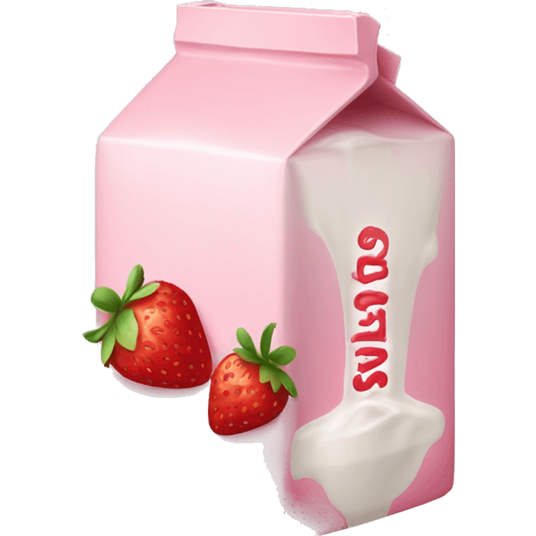 strawberry milk box emoji