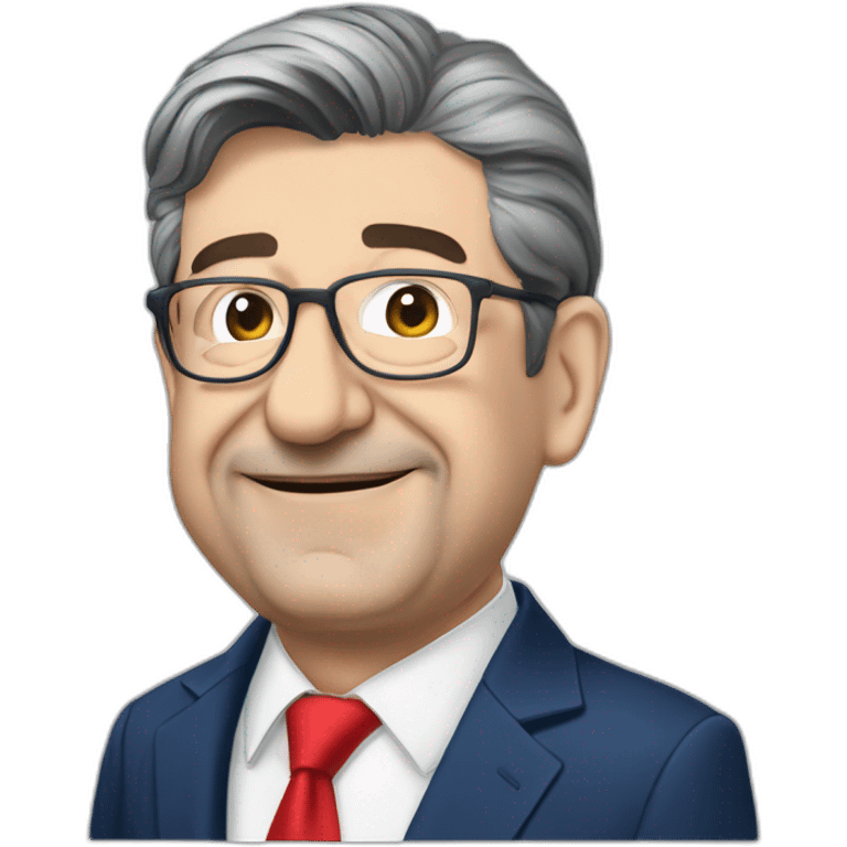 jean luc melenchon wearing french flag emoji