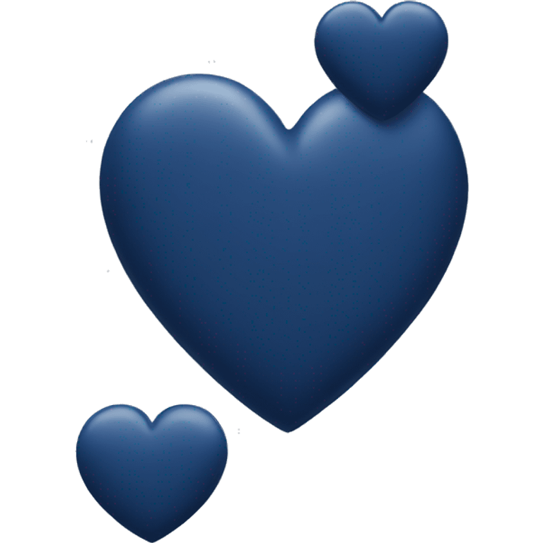 Navy blue heart  emoji