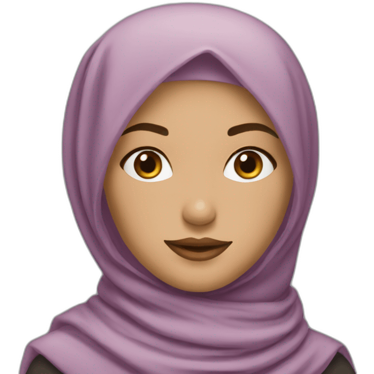 Coquette hijab girl emoji