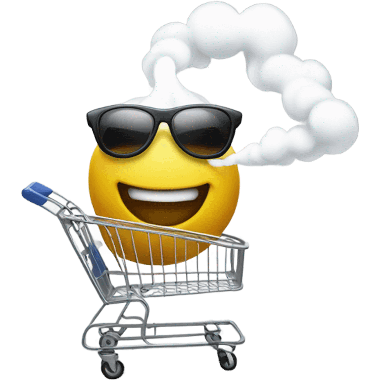 emoji smoking cart emoji