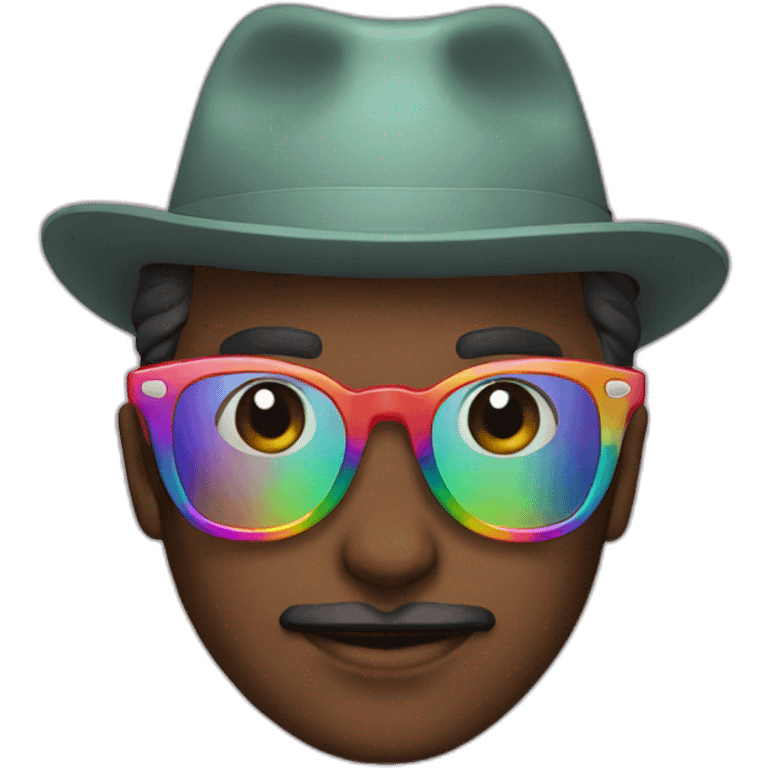 rainbow glasses emoji