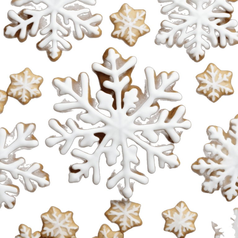 dark red and white snowflake Christmas cookies emoji