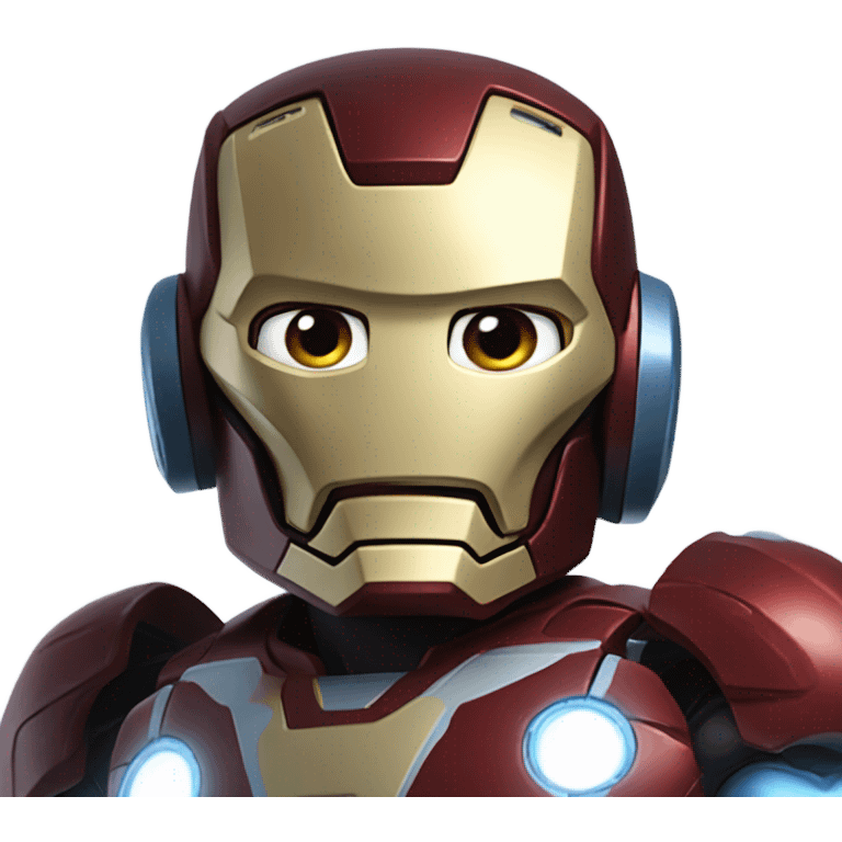 Ironman with blues eys emoji