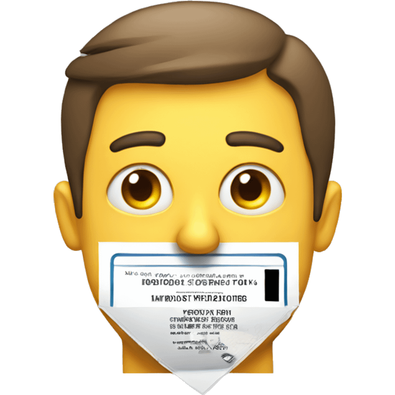 a man holding parking ticket shocked face  emoji