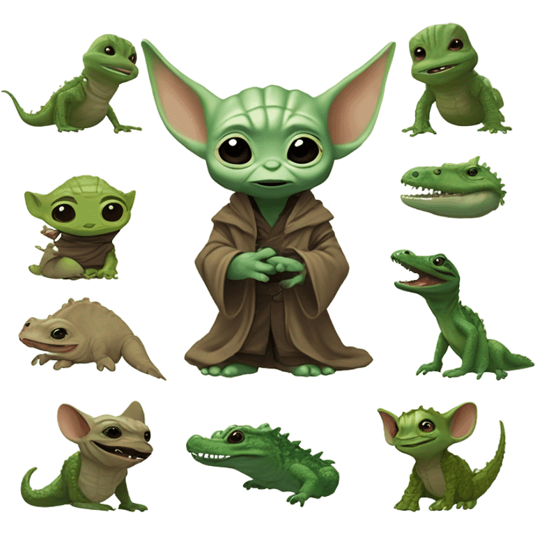 Baby Yoda groot alligator ￼Loki  emoji