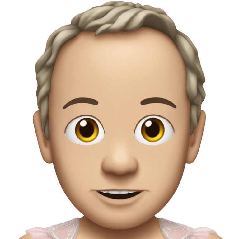 Warwick Davies dressed as a ballerina emoji