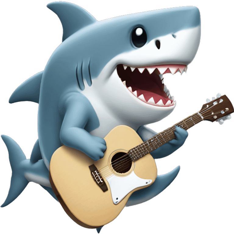 Shark Playing Guitar  emoji