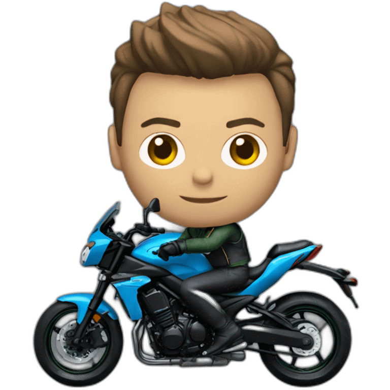 Un homme sur une Kawasaki Z800 emoji