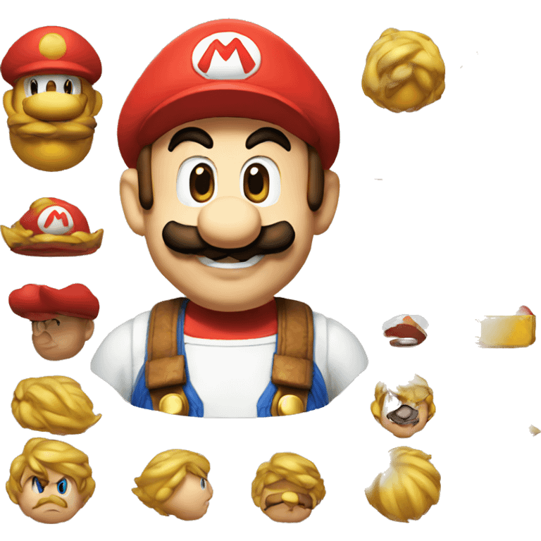 Super Mario Emoji pixelied emoji