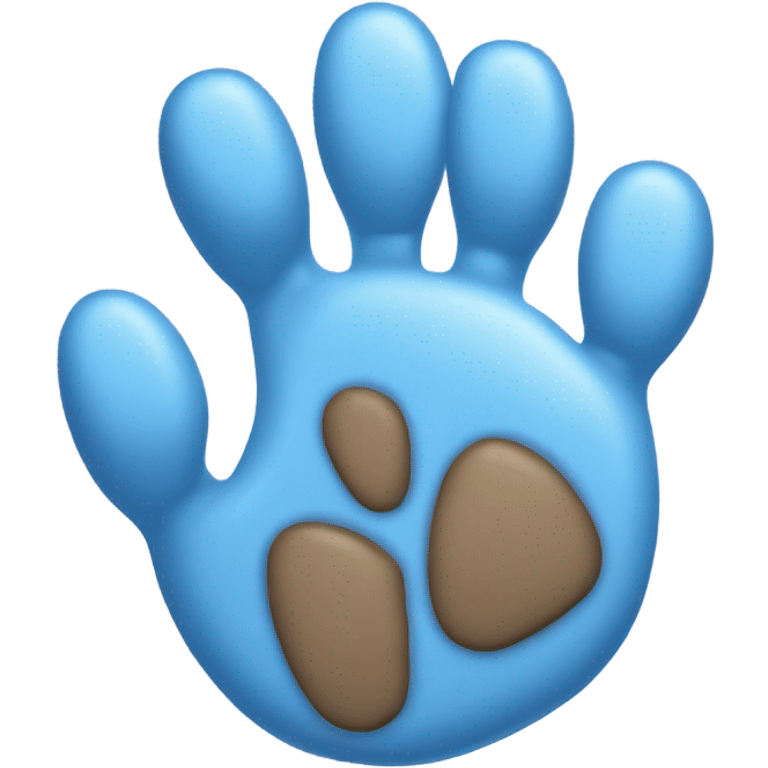 Blue puppy paws emoji