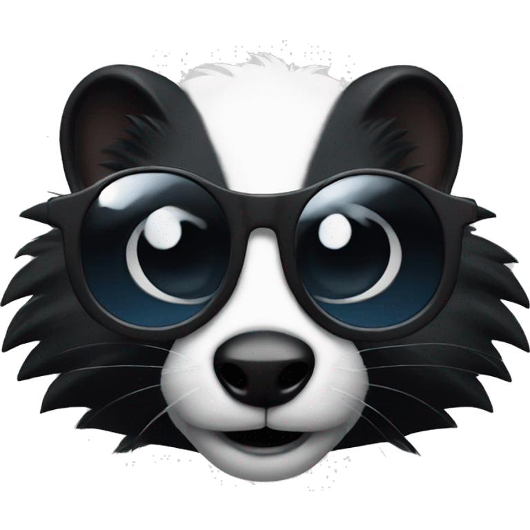 Skunk with shutter shades emoji