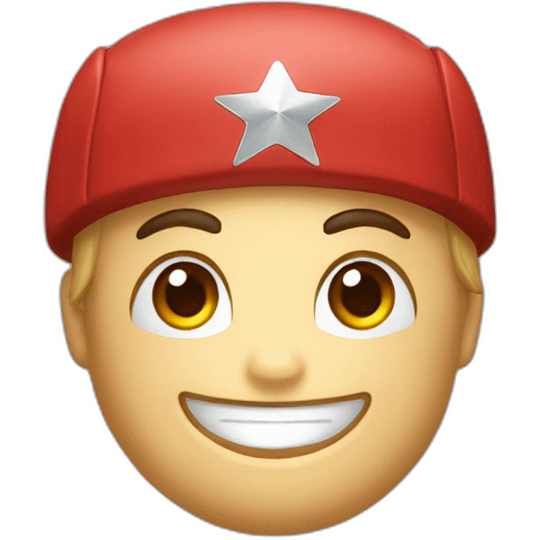 happy captain america wears red christmas hat emoji