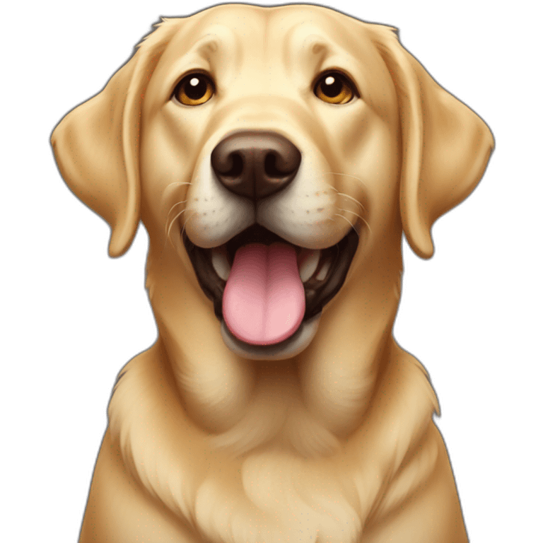 happy golden lab emoji