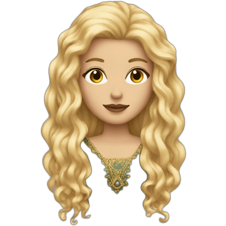 venician blonde long hair queen emoji