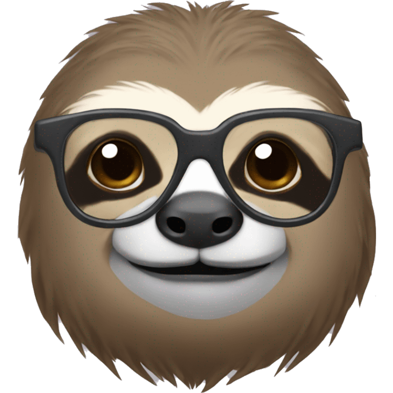 Sloth with glasses emoji