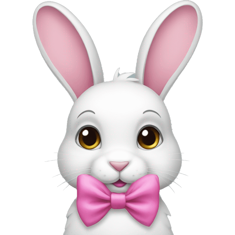 a rabbit with pink bow  emoji