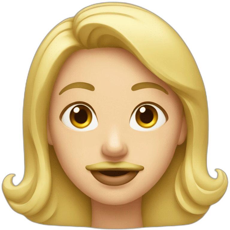 Femme à moustache emoji