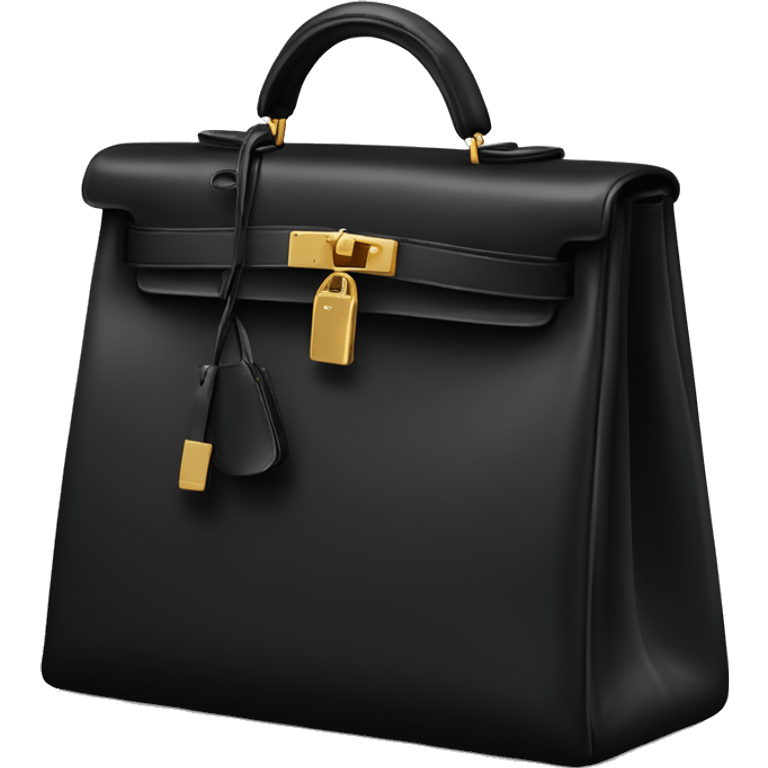 Black Hermes Kelly bag  emoji