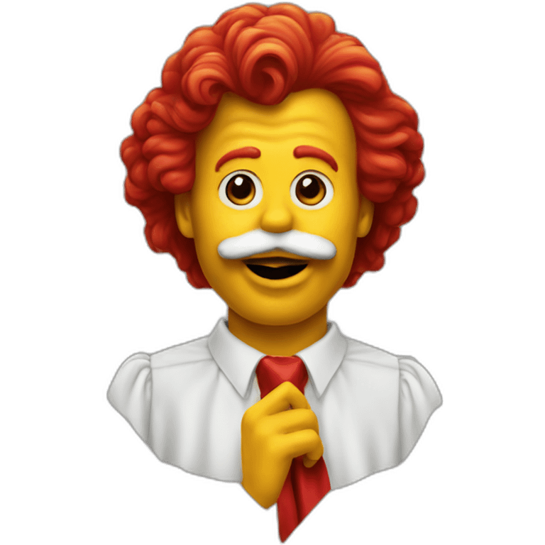 ronald mcdonald fingernose emoji