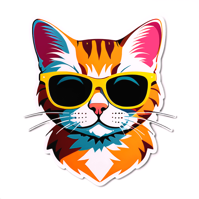 Cat with sunglasses emoji