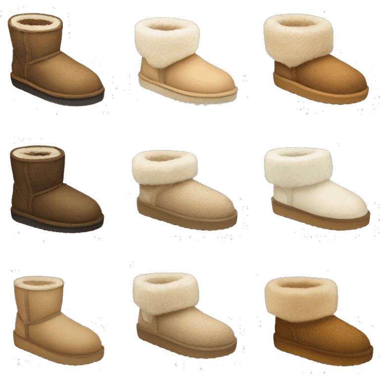 Ugg slipper set emoji