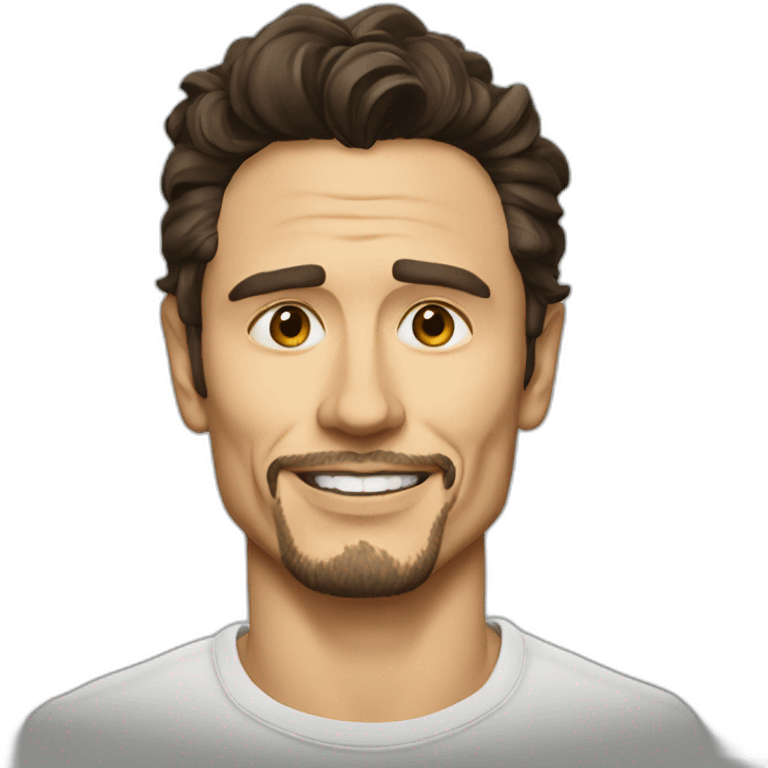 james franco cartoon wearing shirt emoji