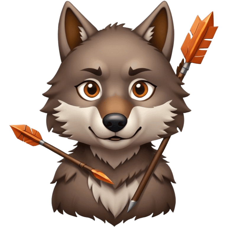 wolf with arrows in him emoji