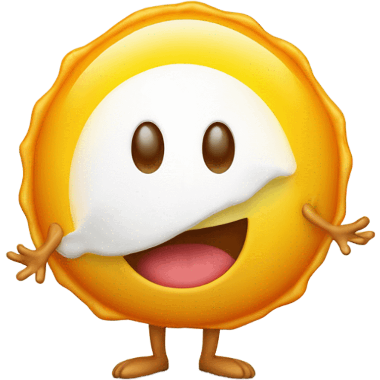 Fried Egg Man With His Hands In The Air emoji