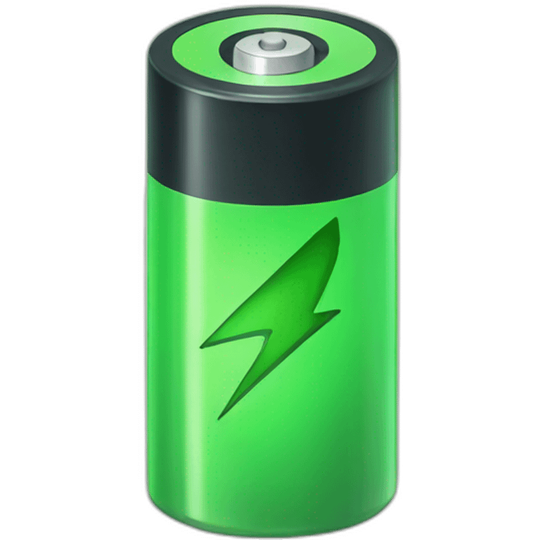 green battery with energy emoji