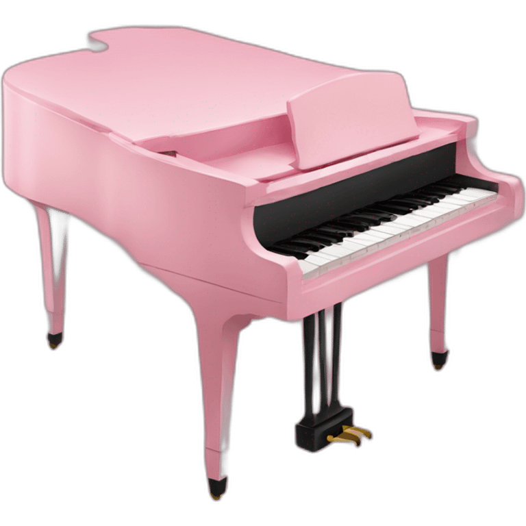 Un piano de color rosa emoji