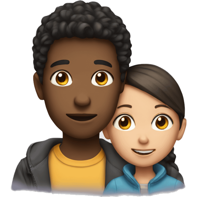 A boy with his sister  emoji