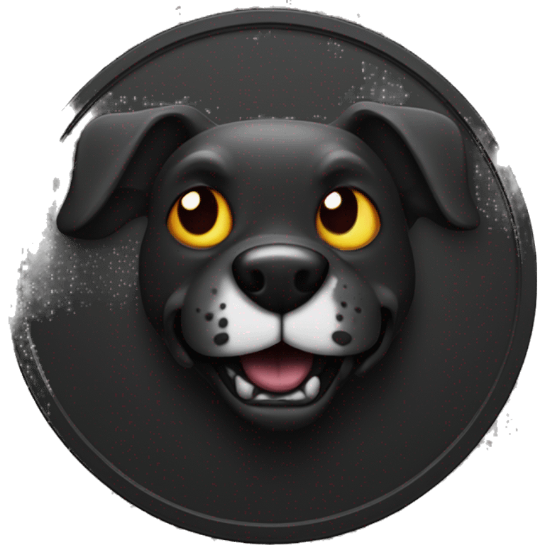 dog devil black coin emoji