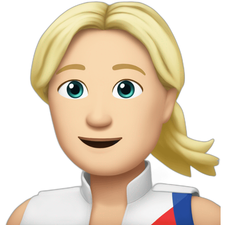 Marine le pen pointe du doigt  emoji