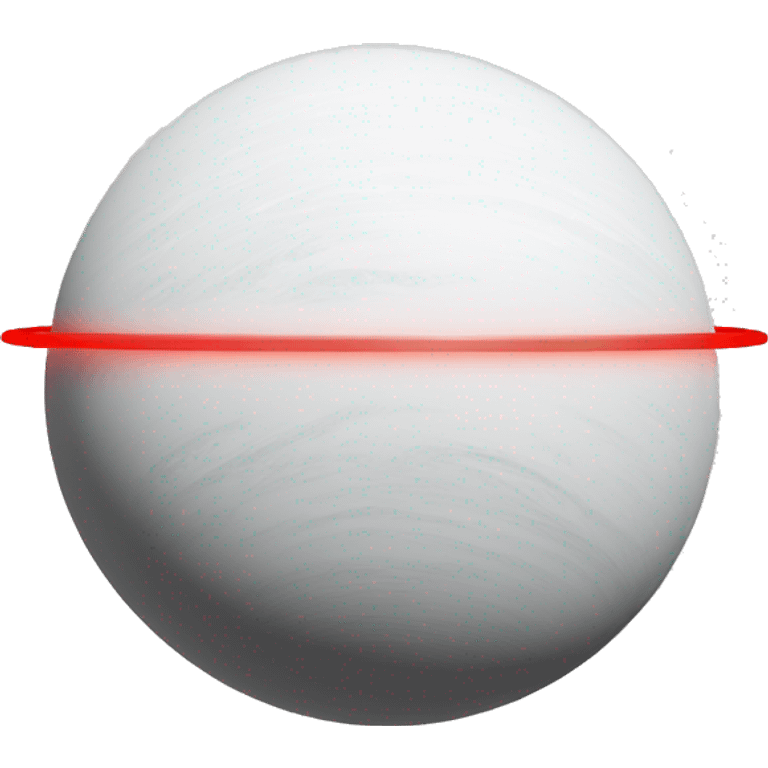  white planet with a red ring emoji