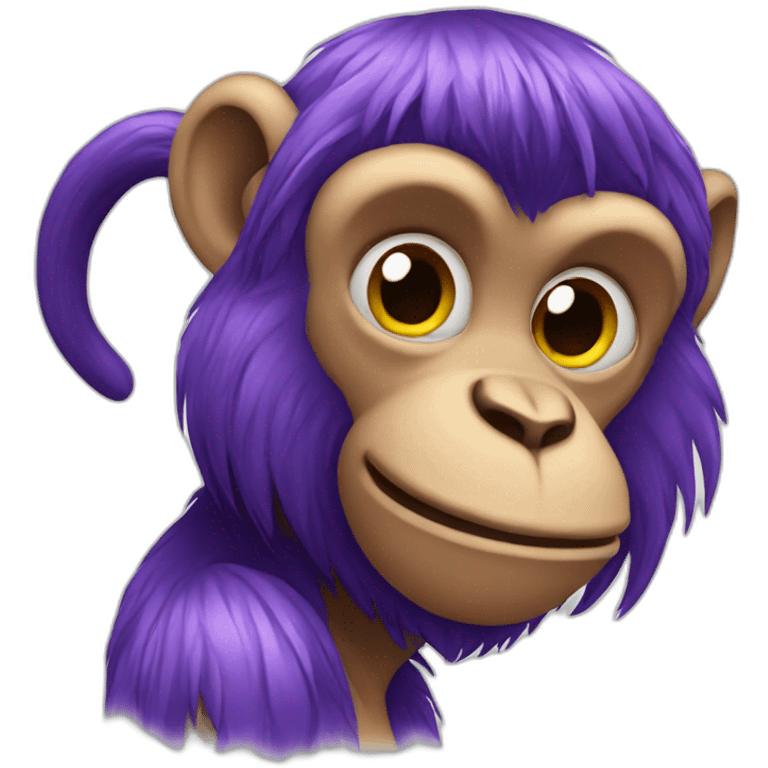 Monkey with purple hair emoji