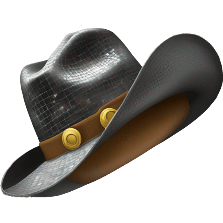 Disco ball with cowboy hat emoji