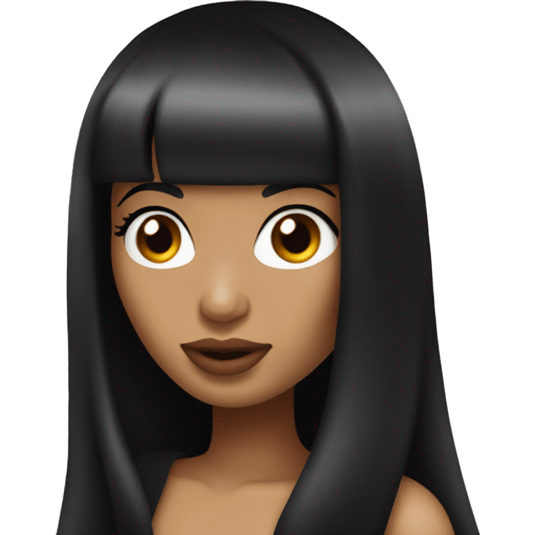 Nicki minaj with long black hair emoji