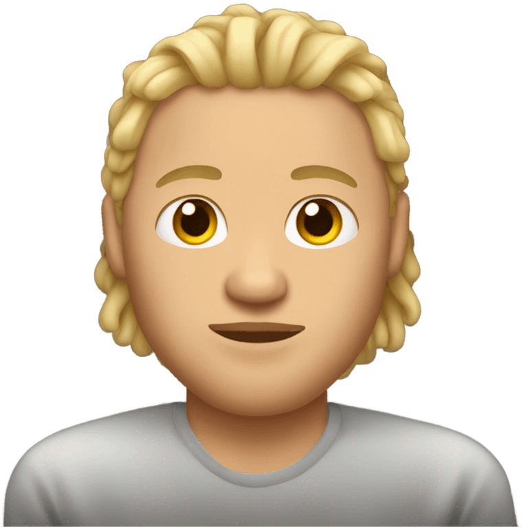 plus size man with short blonde locs emoji