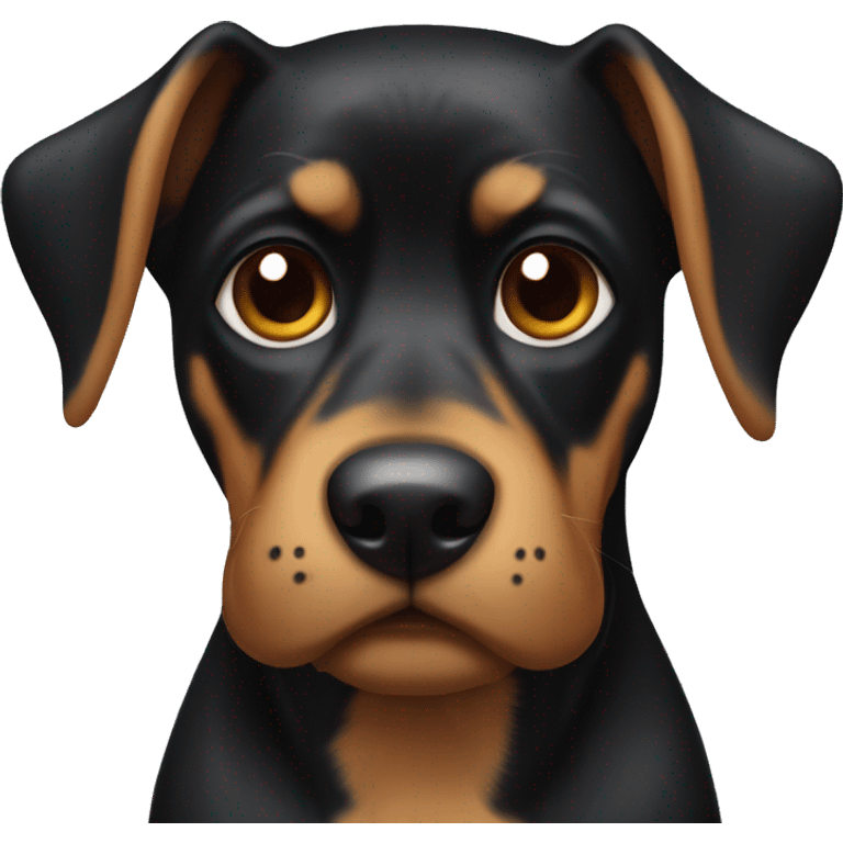 black and tan dog with pointy ears emoji