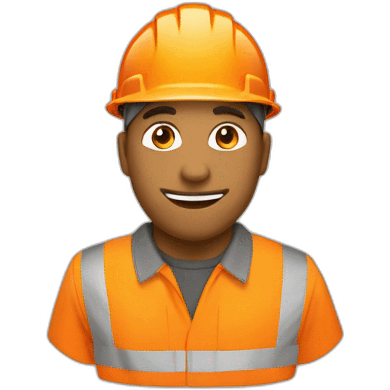 Cône chantier orange emoji