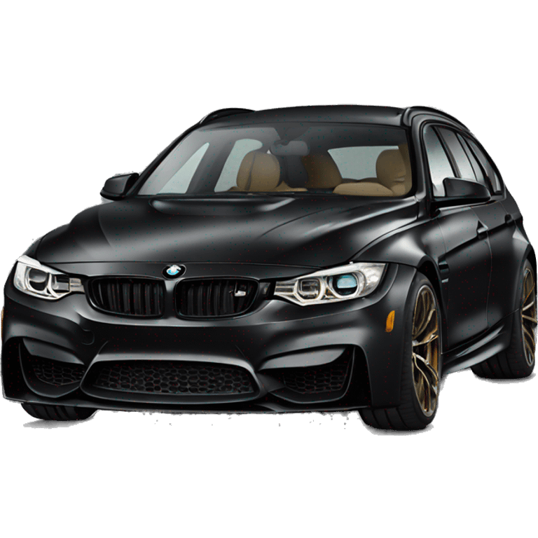 new full black BMW M3 wagon car emoji