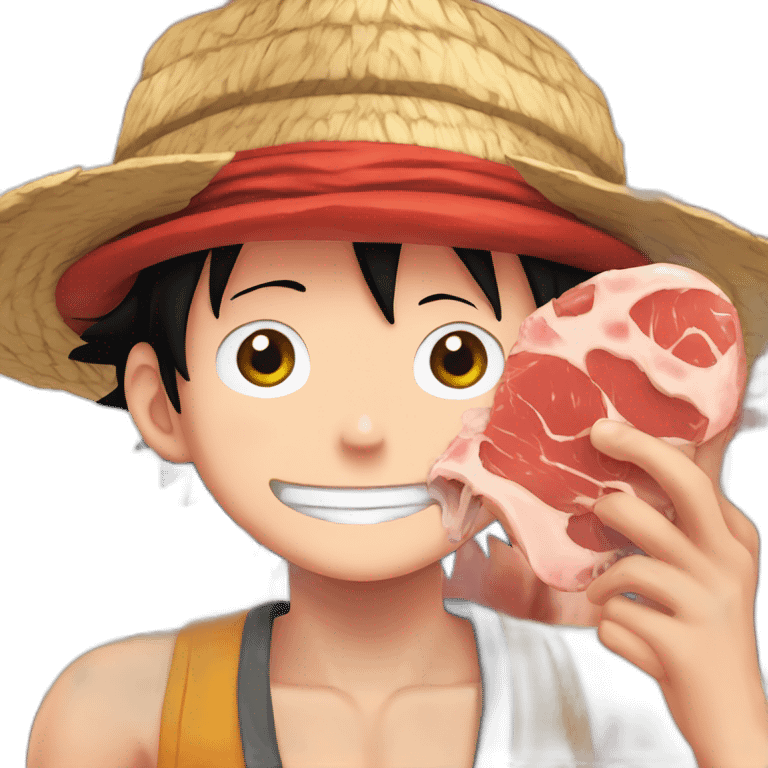 luffy eating meat 🍖 emoji