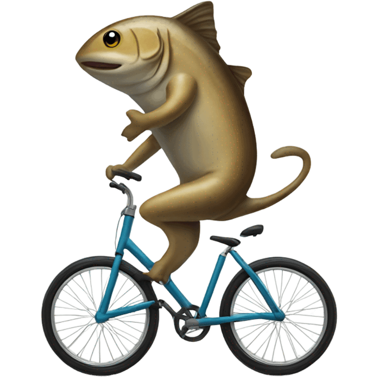 Catfish riding a unicycle  emoji