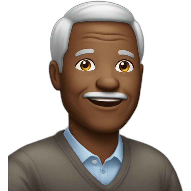 senior black man in love emoji