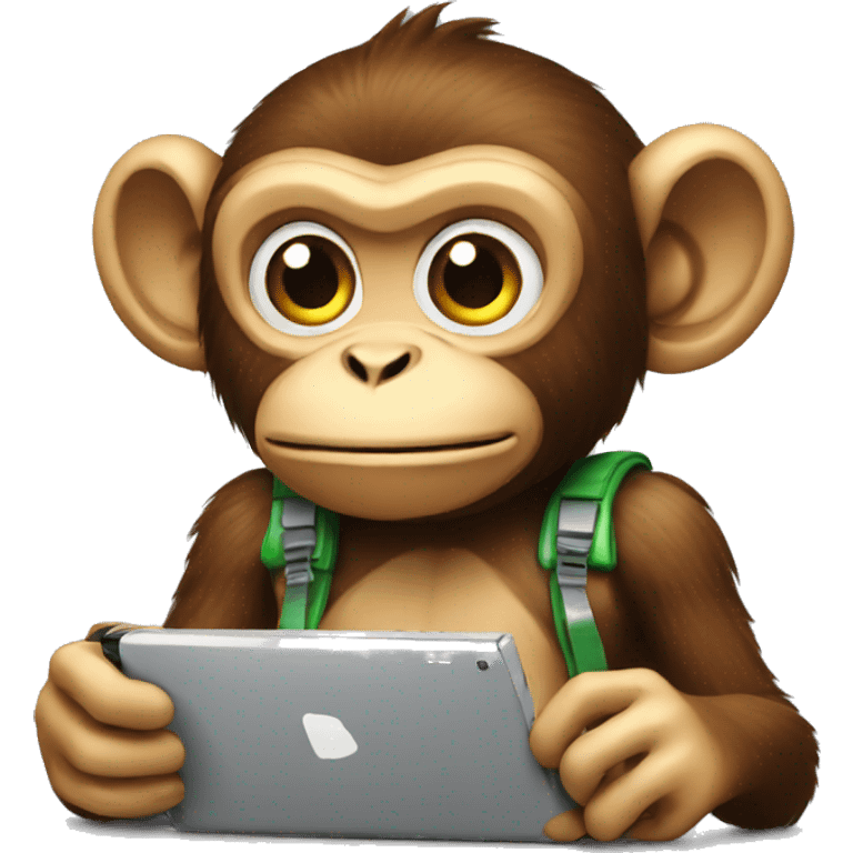 monkey playing video game emoji